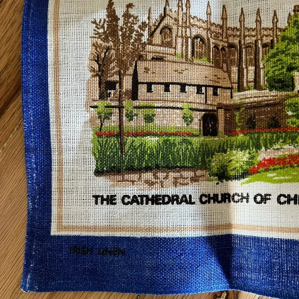 This is Oxford Irish Linen Tea Towel Wall Hanging Sewing Panel 18.5